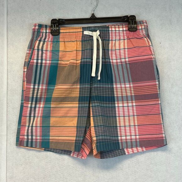 NWT VINEYARD VINES Men’s Shorts Size Small Cayman Plaid Pull-On Madras Cotton - Picture 1 of 14